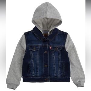 Levi’s mixed media hoodie jacket, size 7